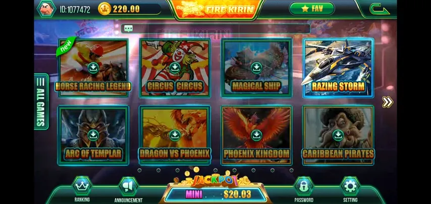 Different Games Fire Kirin